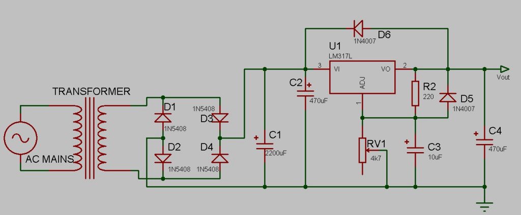 Simple DIY Power Supply Schematic