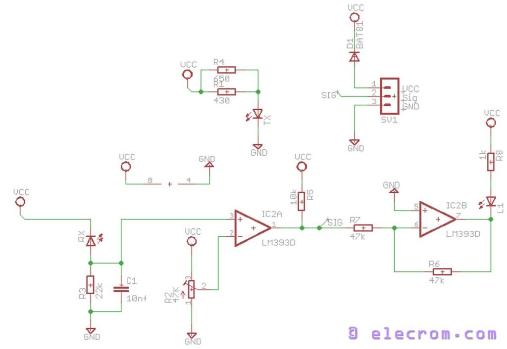 IR sensor module schematic